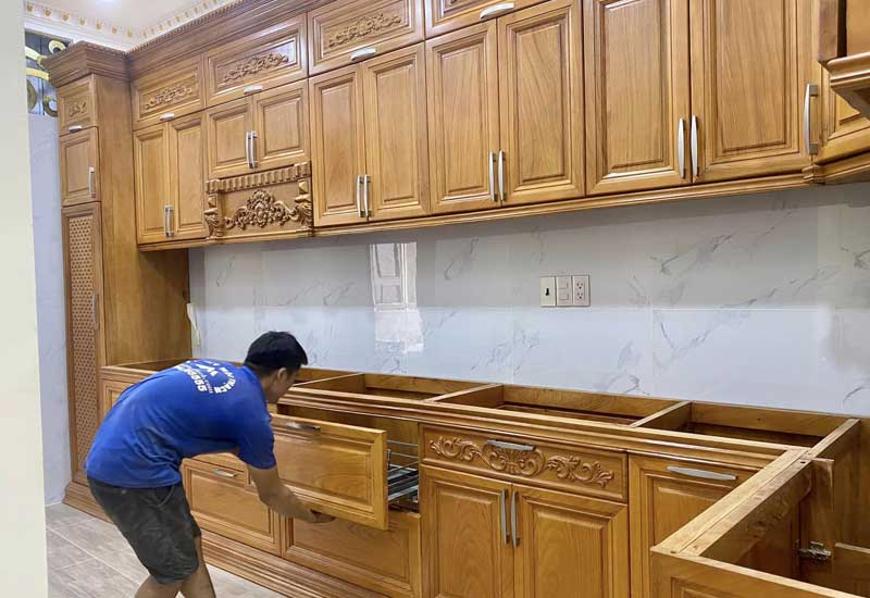 Thi công tủ bếp